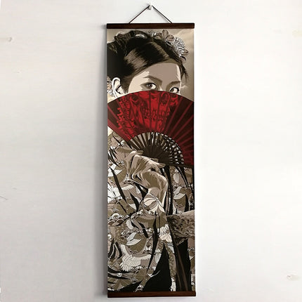 Samurai and Tiger Printed Ukiyoe Style Wall Pictures - Wnkrs