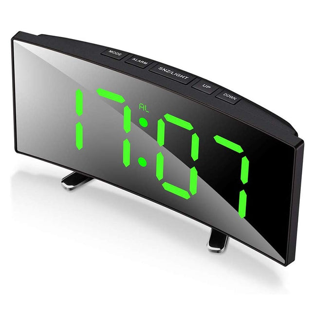 Curved Dimmable LED Screen Digital Clock - wnkrs