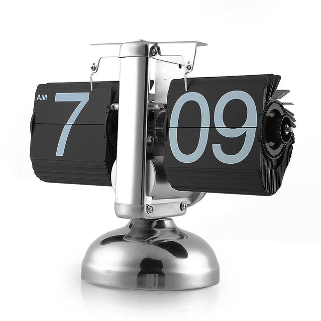 Steampunk Loft Style Auto Flip Table Clock - wnkrs