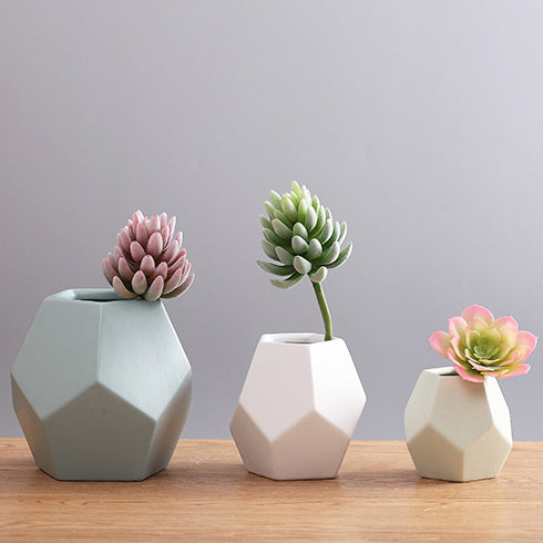 Geometric Nordic Style Ceramic Vase