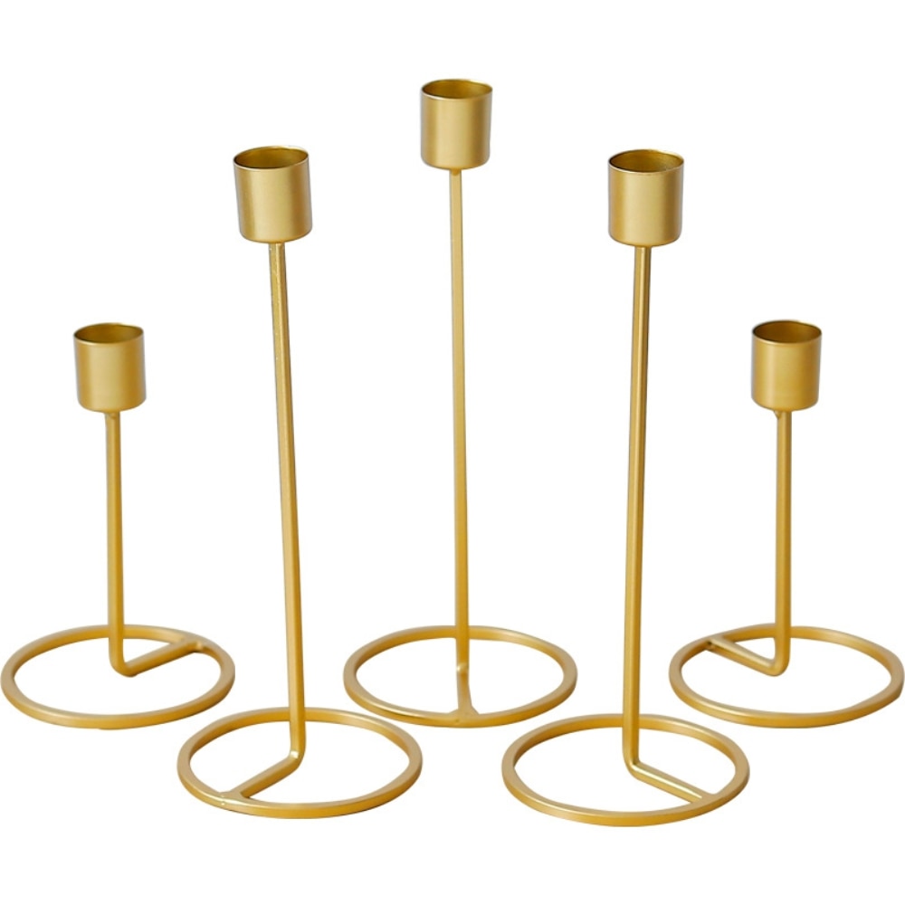 Metal Candle Holders Set 2 pcs