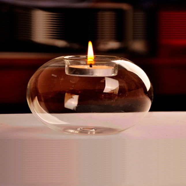 Round Glass Hanging Candle Light Holder - wnkrs