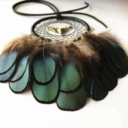 Mini Deer Dream Catcher with Natural Feathers - wnkrs