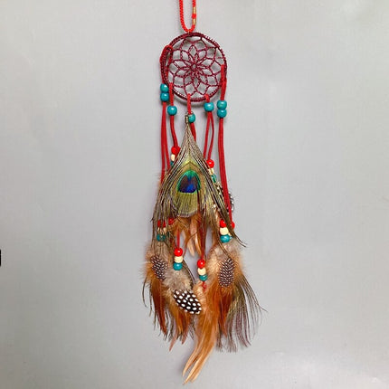 Mini Deer Dream Catcher with Natural Feathers - wnkrs