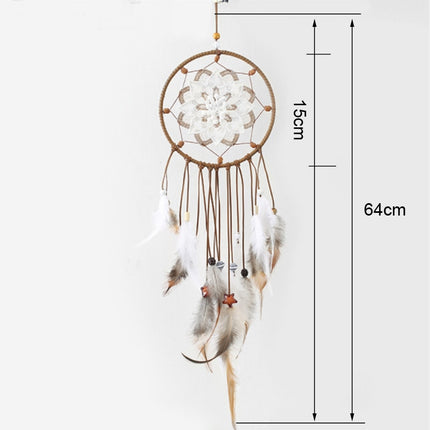 Nordic Style Floral Lace Dream Catcher with Feathers - wnkrs