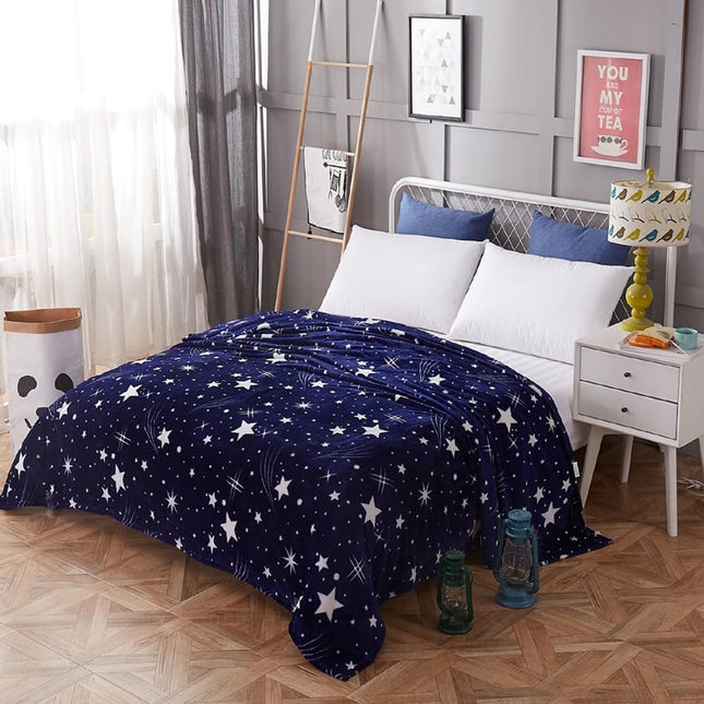 Polyester Blanket with Stars Pattern - wnkrs