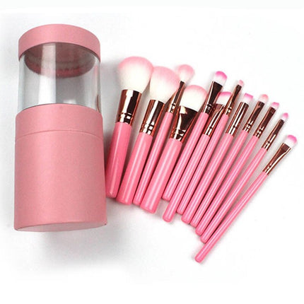 Makeup Brushes Pink & Black Colored Storage Set - Wnkrs