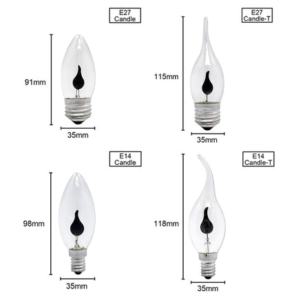 Flickering Flame Style LED Candle Bulb - Wnkrs