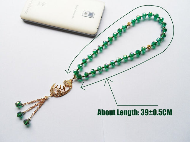 Crystal Charm Muslim Prayer Beads - wnkrs