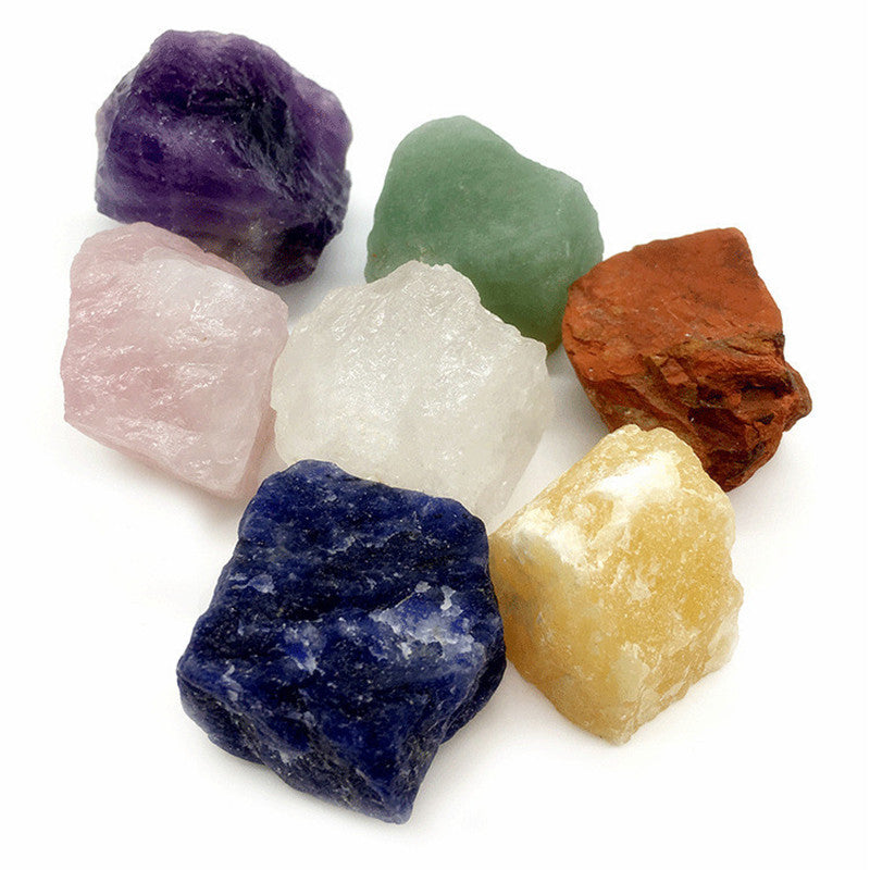 Feng Shui Chakra-Themed Stones, 7-Piece Set