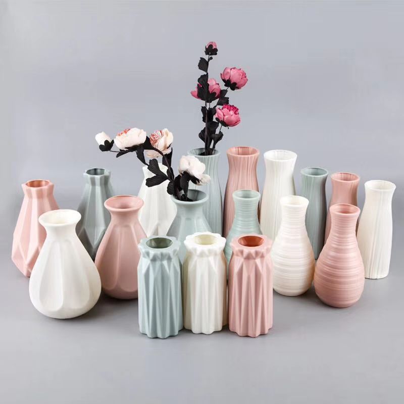 Plastic Flower Vase for Home Decor