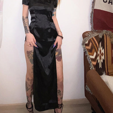 Women's Soft Satin Long Dress - wnkrs