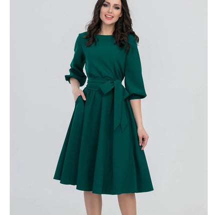 Women's Lantern Sleeve A-Line Dress - wnkrs