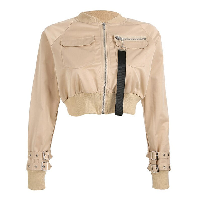 Cropped Bomber Jacket for Women