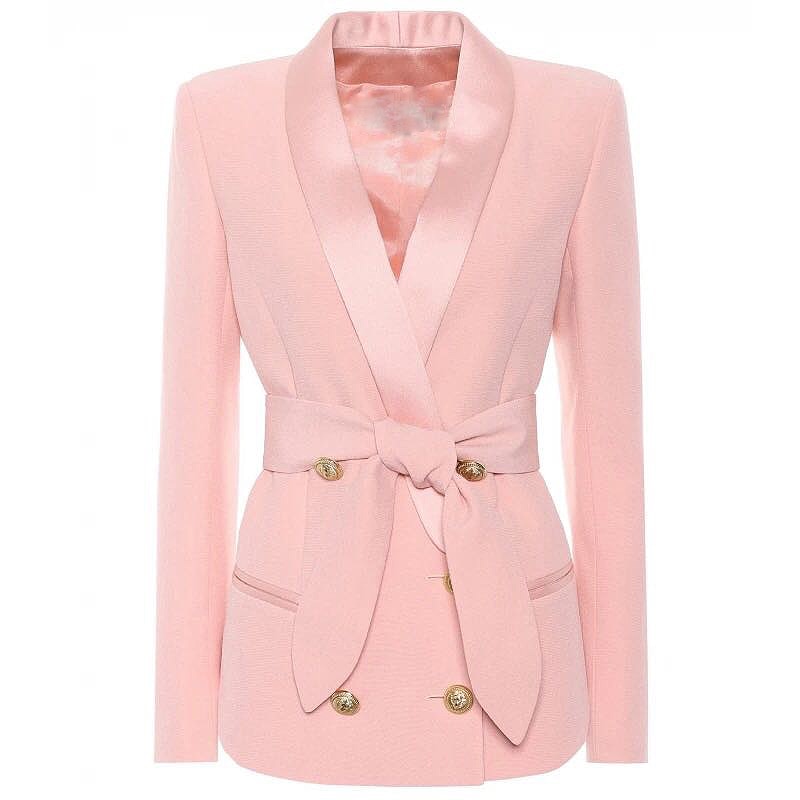 Office Multicolored Women's Blazer with Belt
