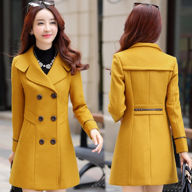 Women's Slim Wool Coat - Wnkrs