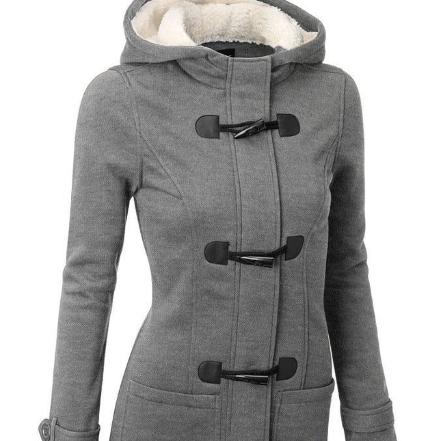 Stylish Demi-Season Casual Hooded Women's Coat