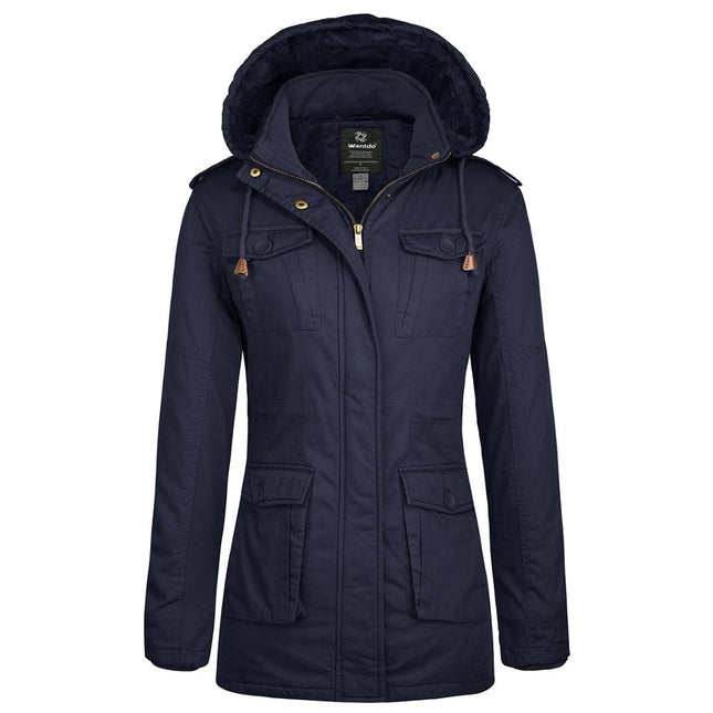 Women's Winter Parka with Removable Hood - Wnkrs