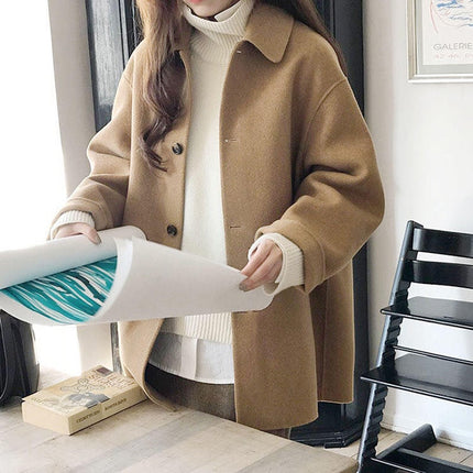 Women's Wool Casual Style Coat - Wnkrs