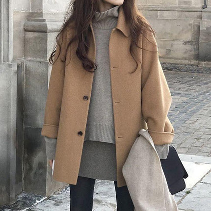 Women's Wool Casual Style Coat - Wnkrs