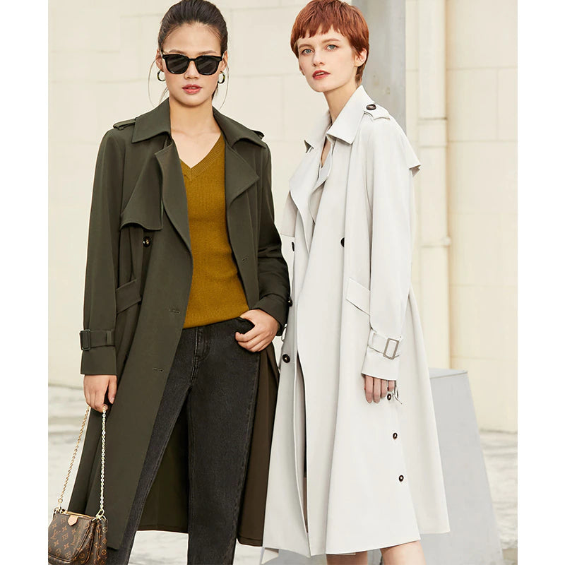 Double Breasted Trench Coat for Women