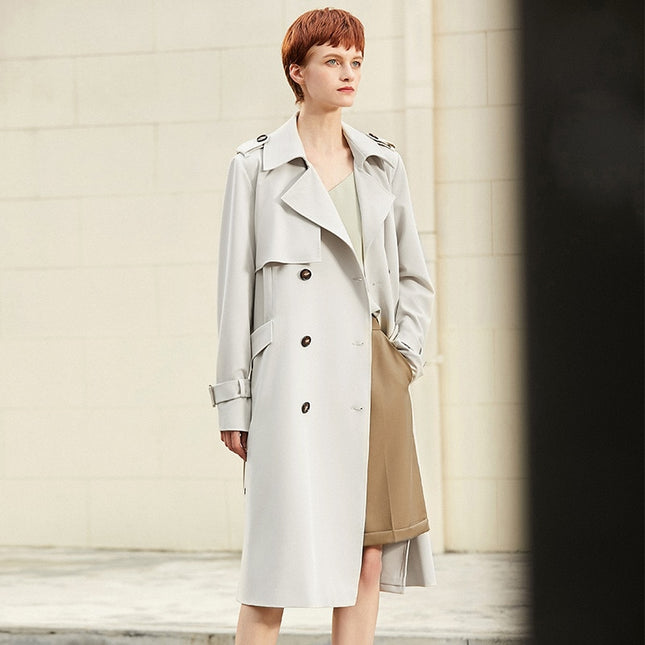 Double Breasted Trench Coat for Women - Wnkrs