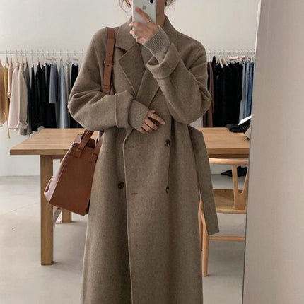 Wool Double Breasted Casual Coat - Wnkrs