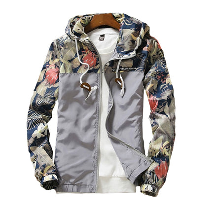 Women's Hooded Ploral Printed Down Jacket - Wnkrs