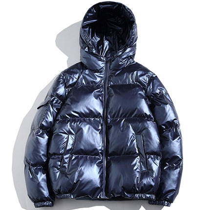 Oversized Women's Down Jacket in Metalic Colors - Wnkrs