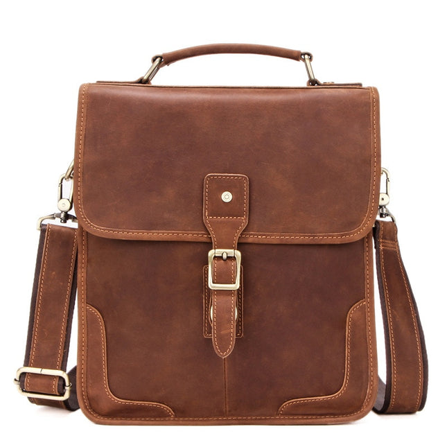 Men's Crazy Horse Leather Shoulder Bag - Wnkrs