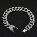 pulsera de plata / 8 pulgadas / 13mm