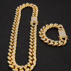 collar de oro pulsera / 8 pulgadas y 18 pulgadas / 13mm