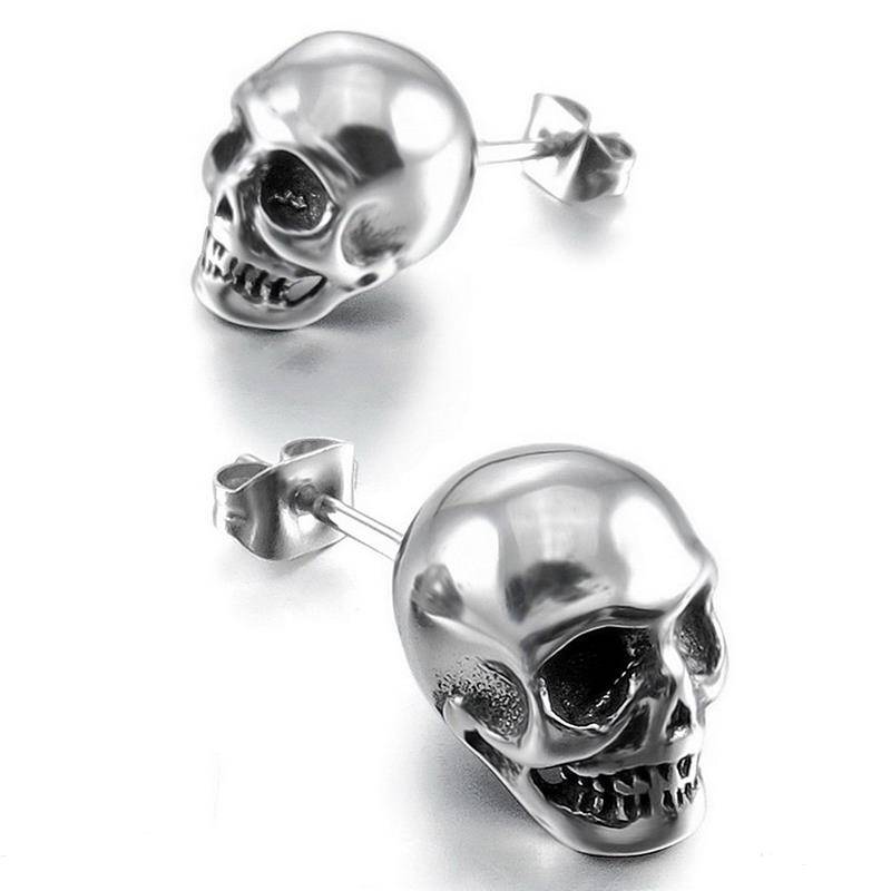 Punk Skull Earrings for Men