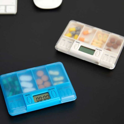 4 Grid Smart Pill Organizer with Reminder - wnkrs