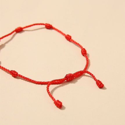 7 Knots Red String Luck Bracelets 2 pcs Set - wnkrs