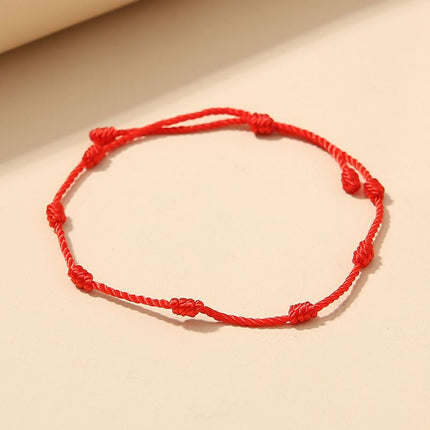 7 Knots Red String Luck Bracelets 2 pcs Set - wnkrs