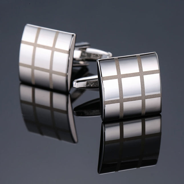Fashionable Cufflinks for Men with Geometrical Designs