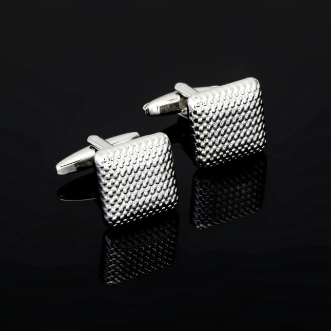 Fashion Engraved Silver & Gold Cufflinks - Wnkrs