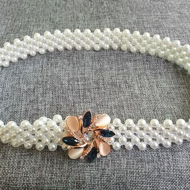 Women's Luxury Belt with Pearls