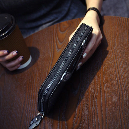 Women's Snake Leather Stylized Long Wallet - Wnkrs