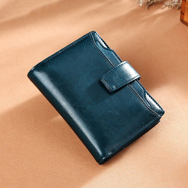 Women's Oil Wax Leather Wallet