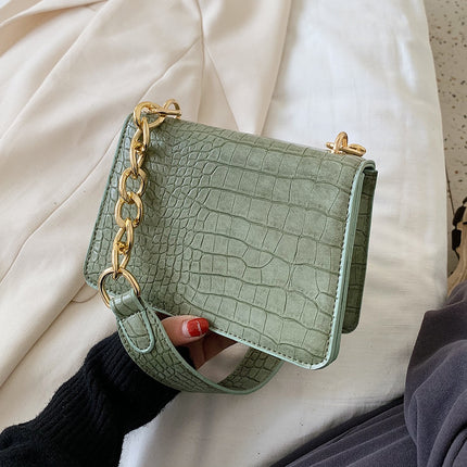 Women's Crocodile Leather Embossed Bag - Wnkrs