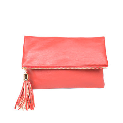 Fashion Convenient Tasseled Women's Clutch Bag with Chain - Wnkrs