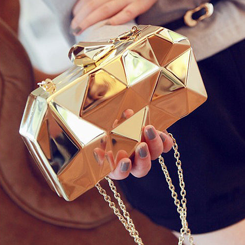 Geometric Three Dimensional Evening Clutch