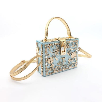 Women's Luxury Floral Patterned Handbag - Wnkrs