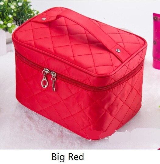 Quilted Design Large Capacity Cosmetic Bag