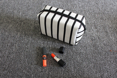 Striped Cosmetic Travel Bag - Wnkrs