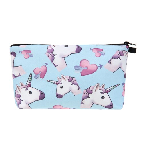 Unicorn / Heart Emoji Patterned Organizer Bag - Wnkrs