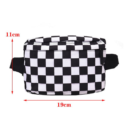 Checkerboard Printed Oxford Fanny Pack for Women - Wnkrs