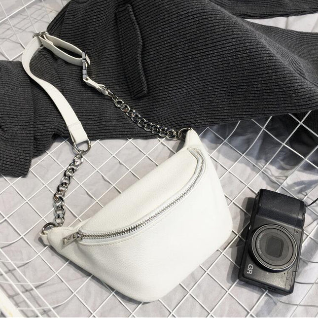 Women's Bucket Shaped Chain Waist Bag